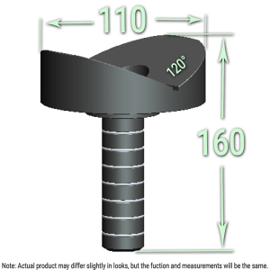 M – 120° V-Adjust Support | K28