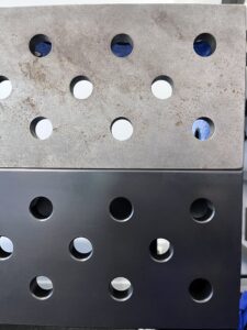 Nitride treated welding table vs untreated